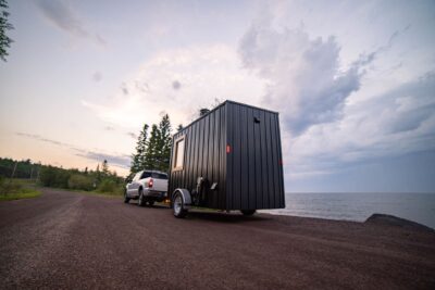 Mobile sauna transportation in Minnesota !