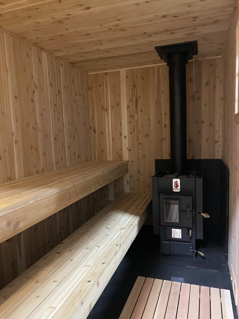 Mobile sauna interior !