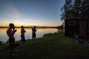 Outdoor sauna experience, Sauna to go on the nature !