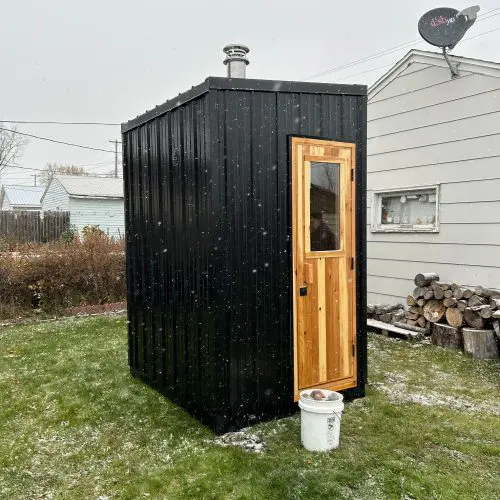 Backyard sauna in Duluth.