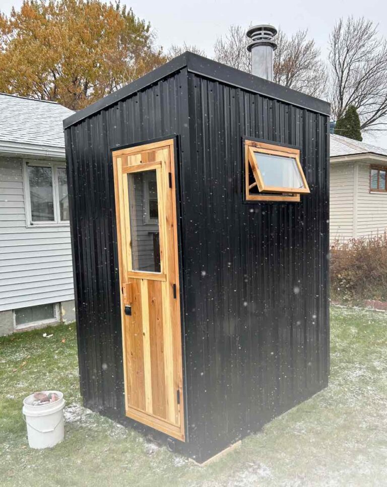 4 x 8 Backyard Sauna. Outdoor Sauna Built by Duluth Sauna Builders !