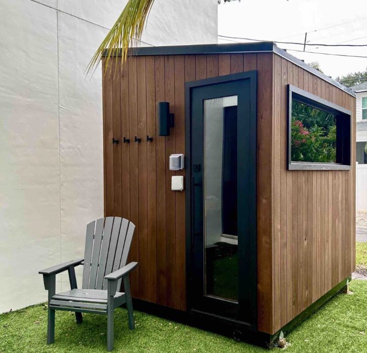 Outdoor Sauna using thermally Modified Wood and high quality materials | Custom Backyard Sauna