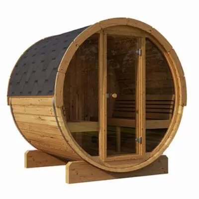 Model E7G Sauna Barrel Glass Front