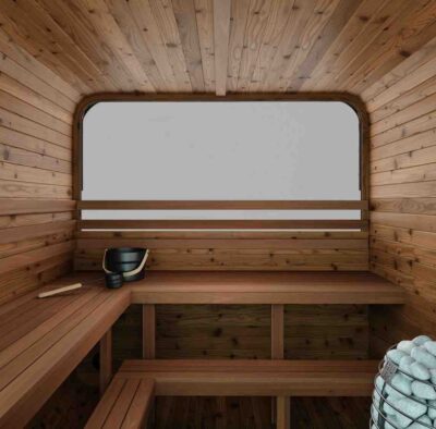 Thermory 6 Person Square Sauna Interior