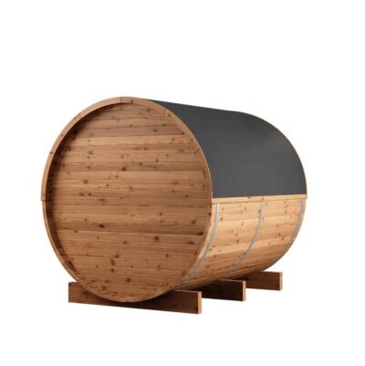 Thermory 6-Person Barrel Sauna No 51 side view