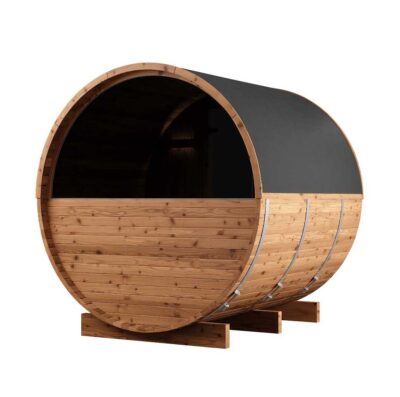 Thermory 4-Person Barrel Sauna No 60 exterior back side