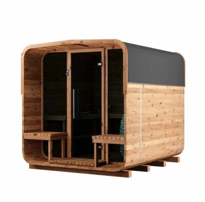 Thermory 6 Person Square Sauna No 41 DIY Kit with Terrace