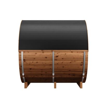 Thermory 6-Person Barrel Sauna No 63 side view