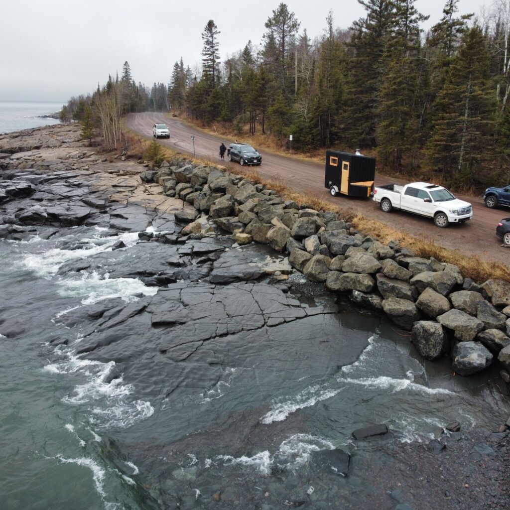Portable Sauna on Lake Superior