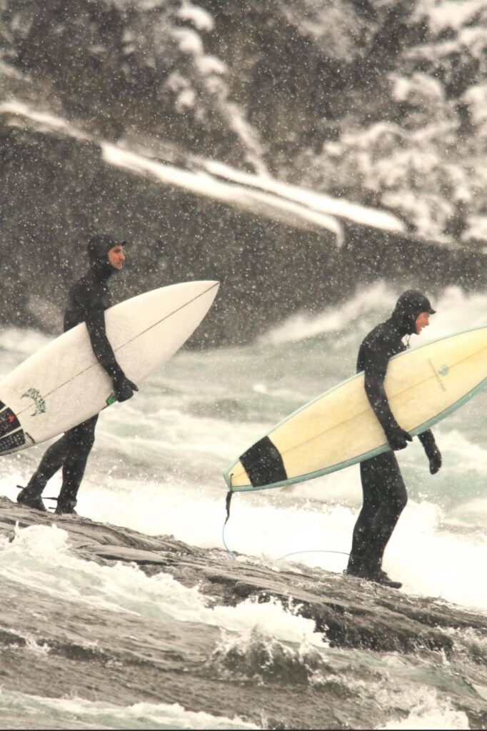portable sauna on Lake Superior