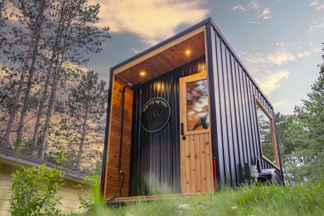 Professional photo of a BW custom sauna build