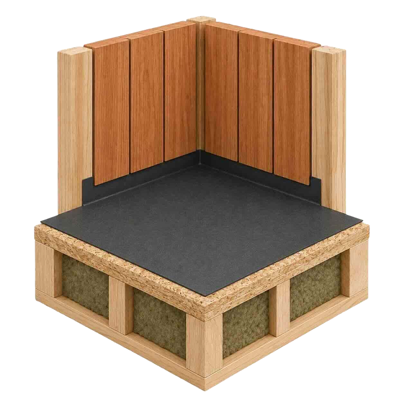 Waterproof non-slip sauna flooring