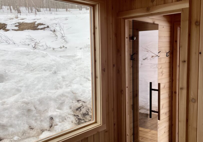 mobile sauna interior