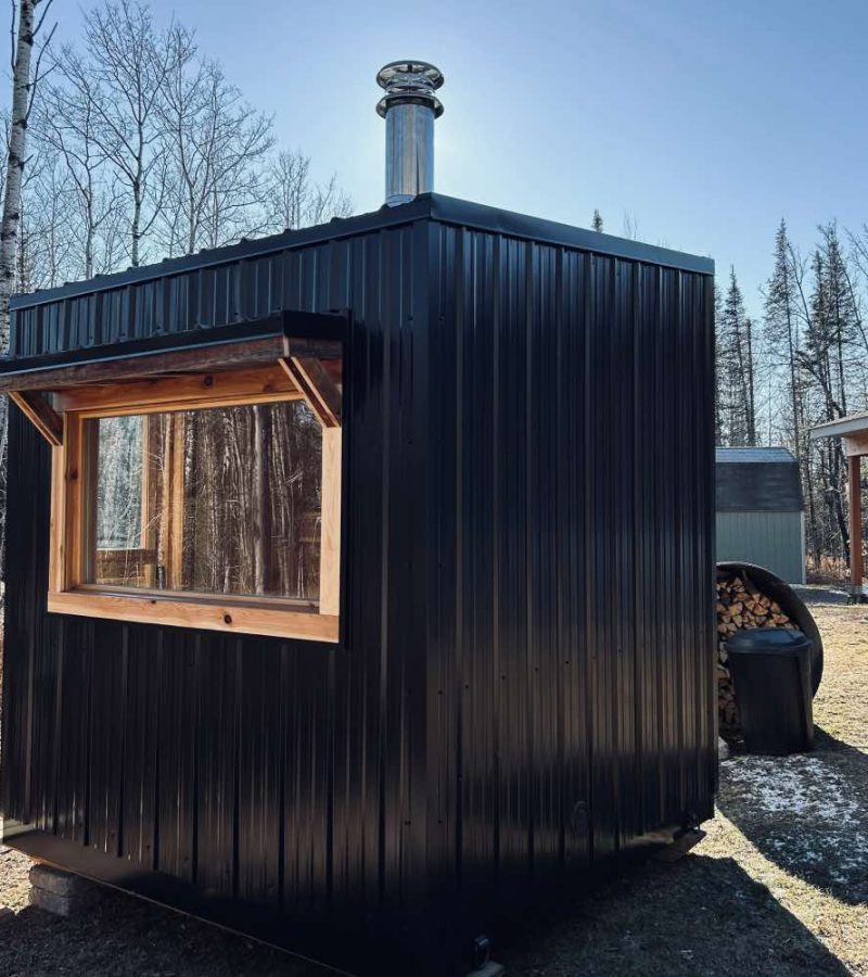 Outdoor custom sauna exterior