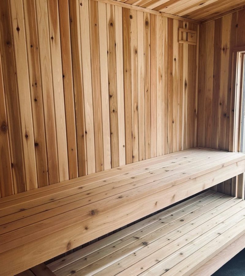 Backyard Sauna Interior !