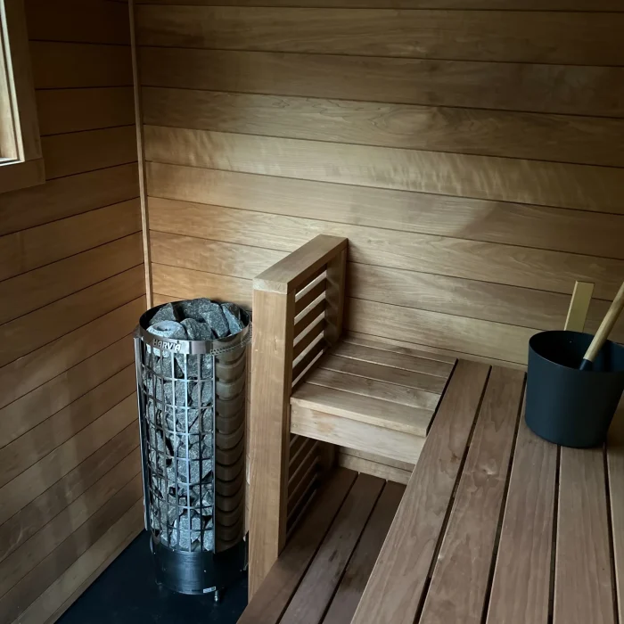 Heater Sauna Interior. Home Sauna in Seattle
