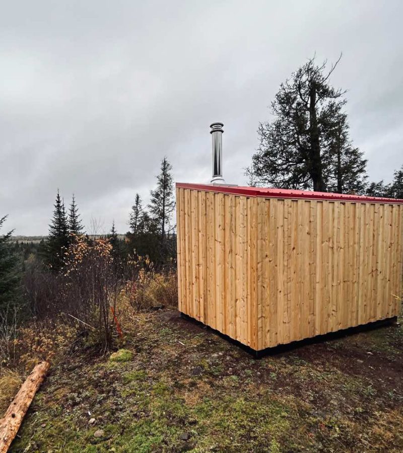 Back view of Stationary sauna in Minneapolis !