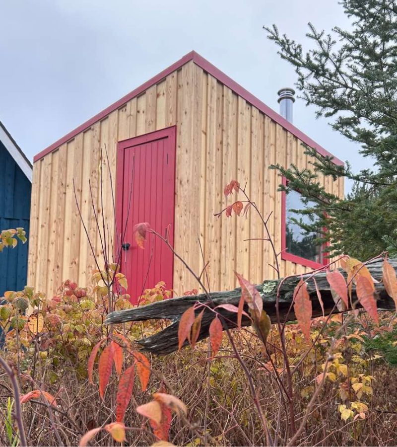 Front side view of an Outdoor Sauna in Duluth !