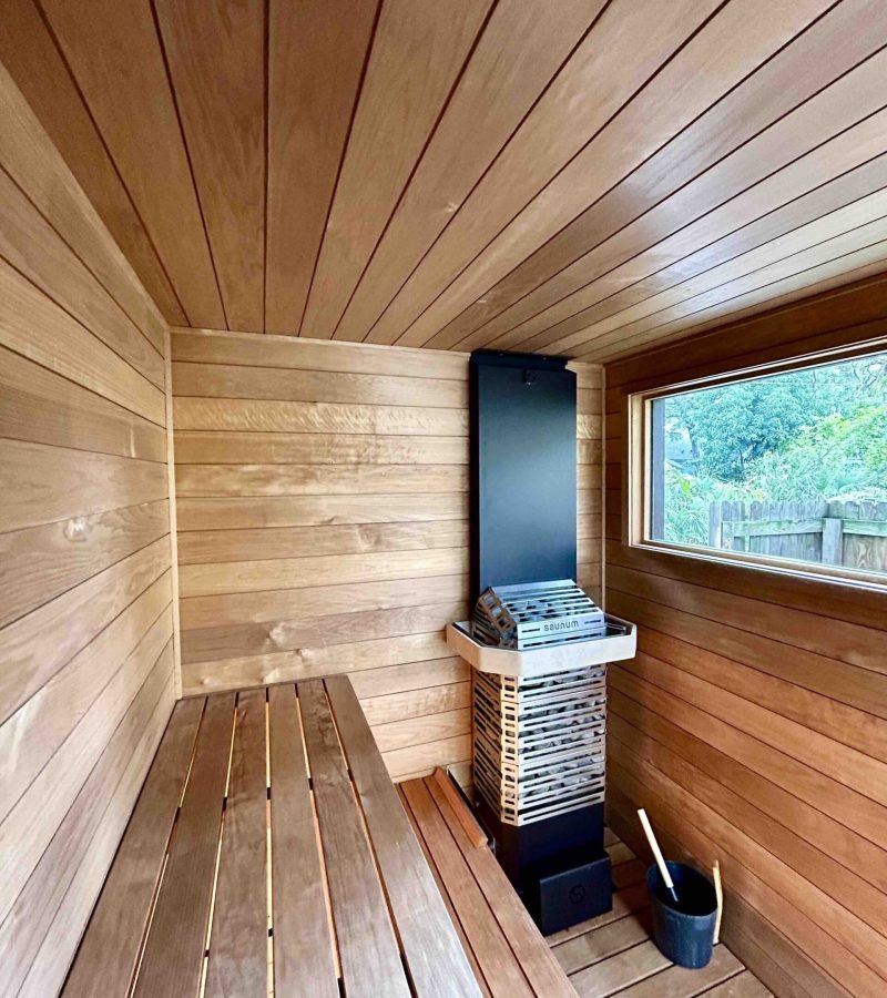 Interior design of Custom outdoor sauna !