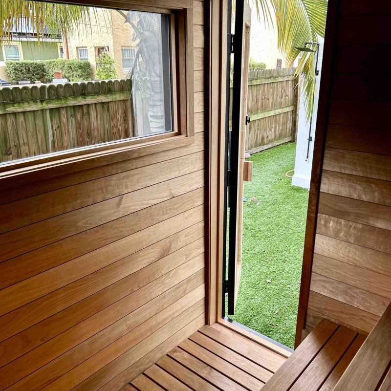 Interior design of Backyard Sauna in Florida !