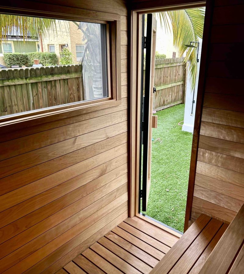 Interior design of Backyard Sauna in Florida !