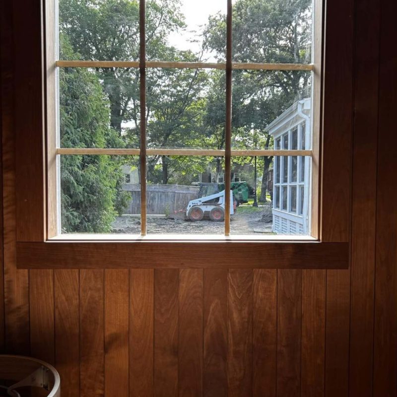 Custom Sauna Window View | Backyard Home Sauna