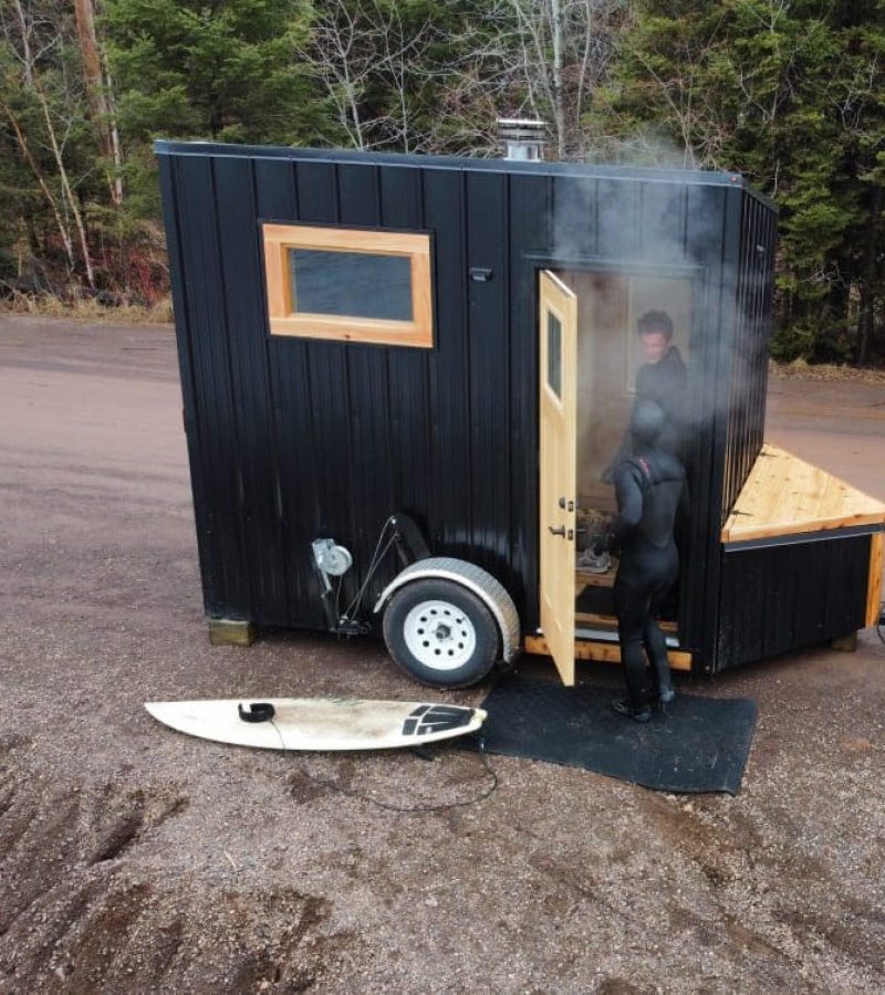 Private outdoor 8 ft mobile sauna in Minneapolis ! Home sauna